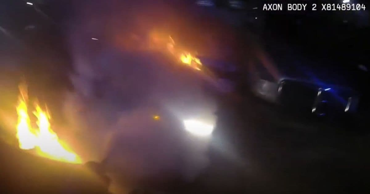 'He's Still Inside': Paramedic and Officer Team Up in Tense Rescue of Man Trapped in Burning Car