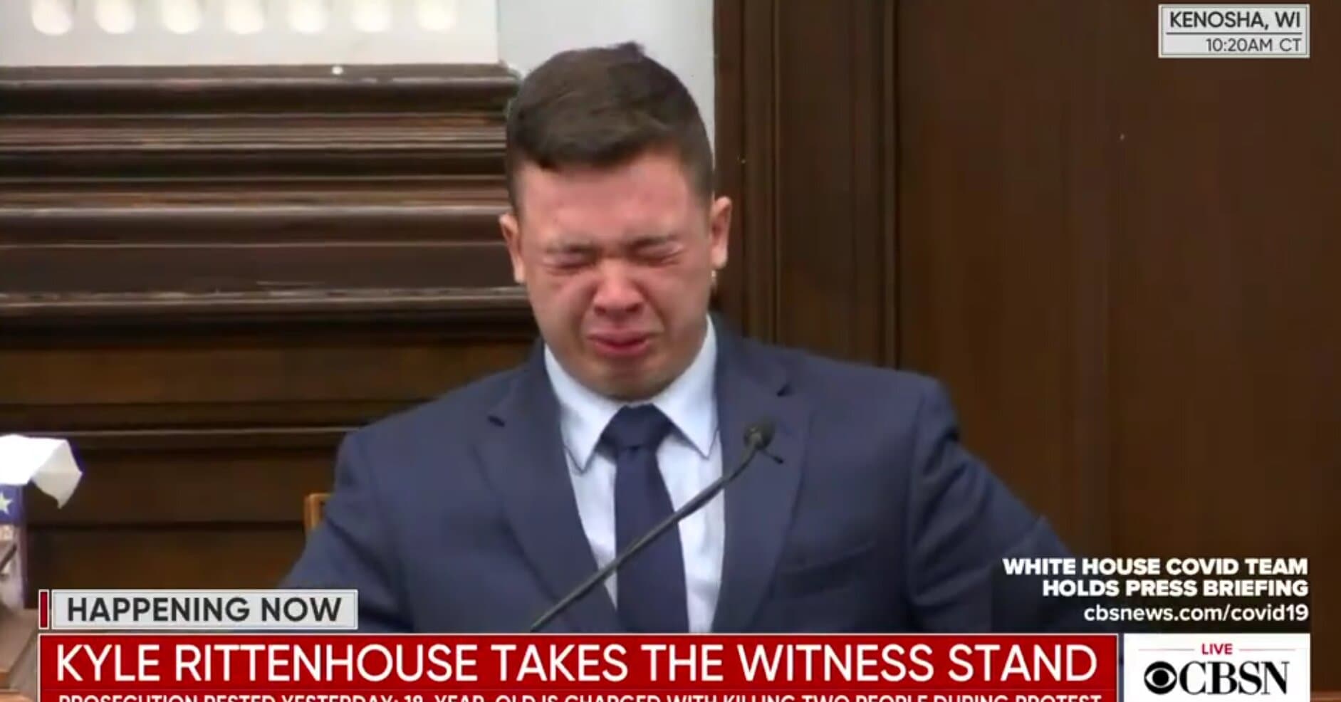 Kyle Rittenhouse Hyperventilates on Witness Stand While Testifying About Fatal Shooting