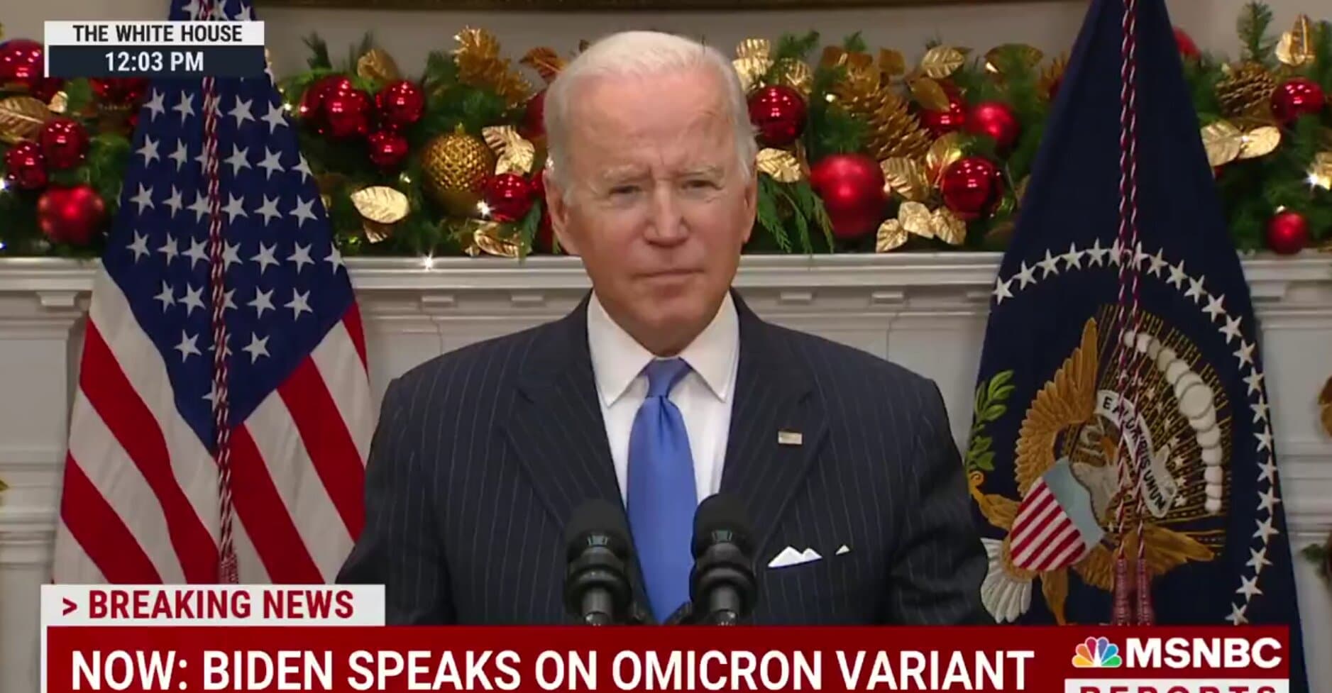 Biden Says New COVID-19 Variant Is ‘Not a Cause for Panic’