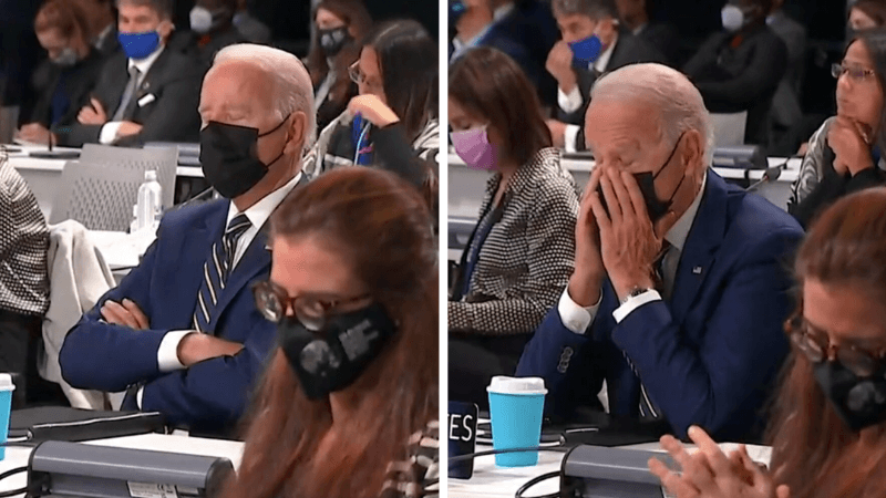 Watch: Biden Appears to Fall Asleep During Climate Summit
