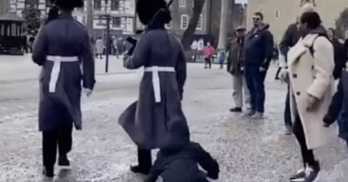 Watch: Child Caught in Path of Marching Queen's Guard, Is Bowled over by the Patrolling Troops