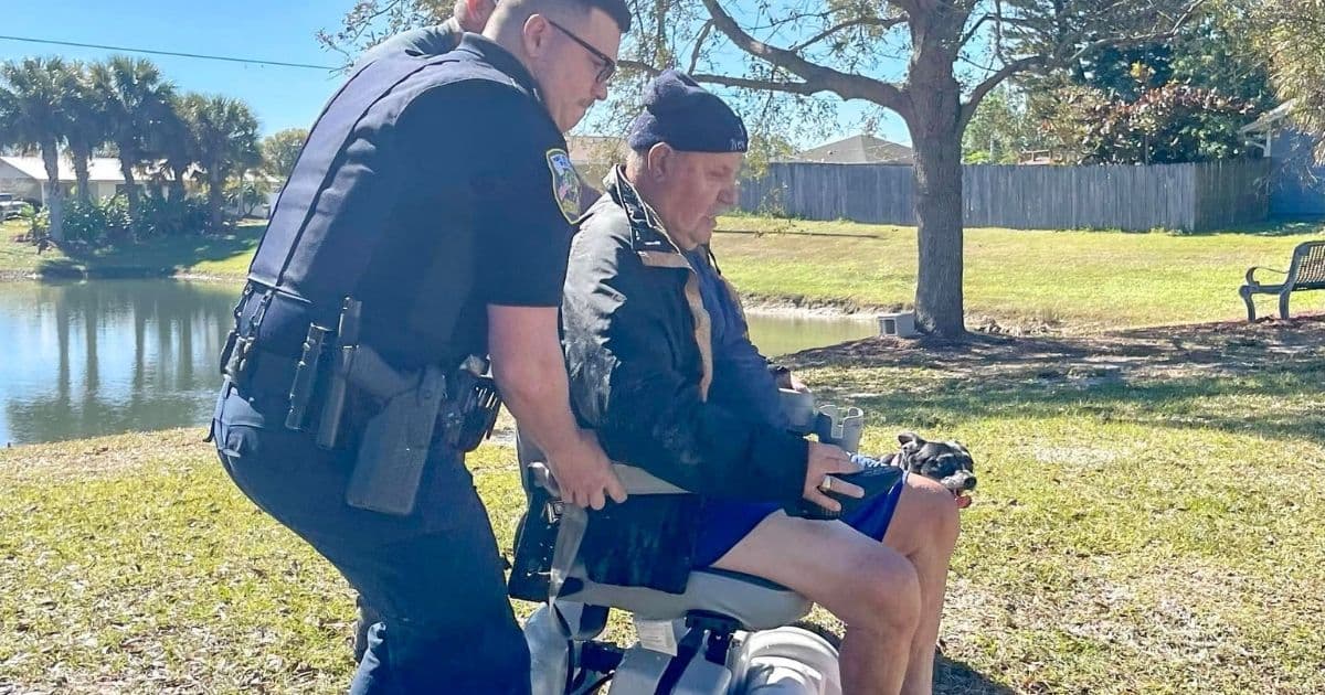 Elderly Man's Devoted Dog Saves His Life after He Falls out of Wheelchair and into Pond