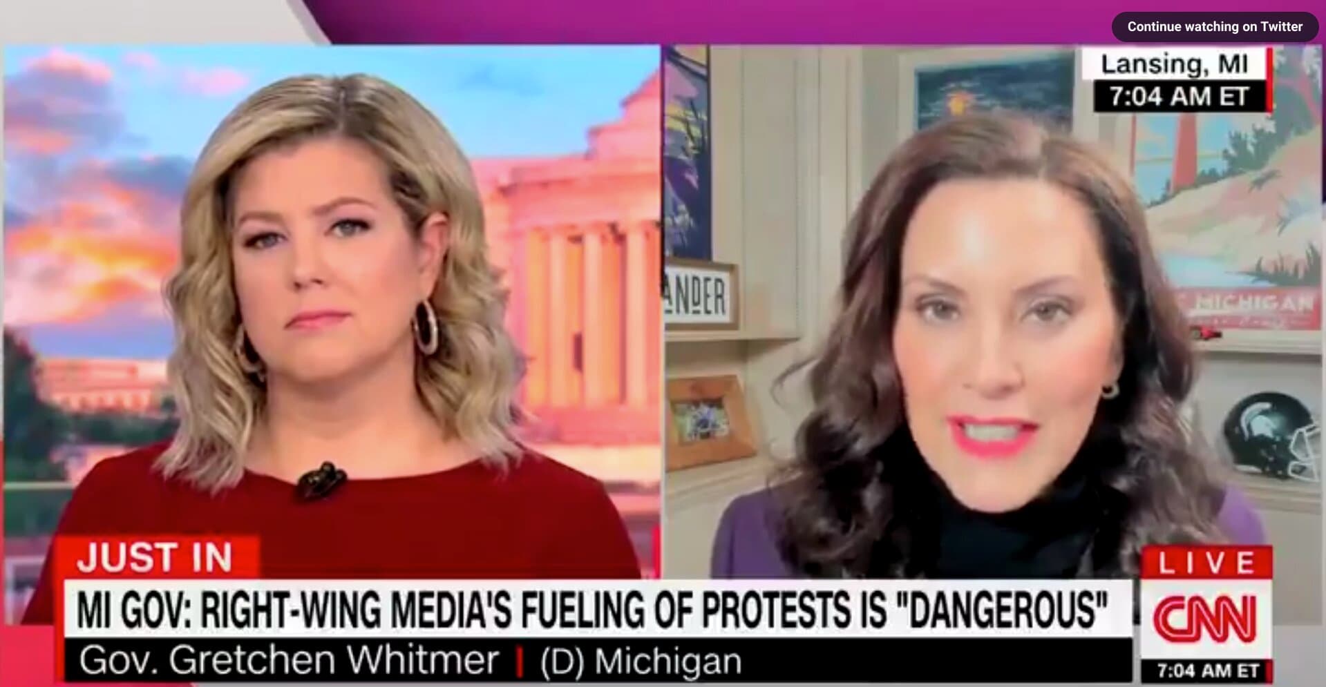 Whitmer Claims Conservative Mediaâs Support of Canadian Truckers Is âDownright Dangerousâ