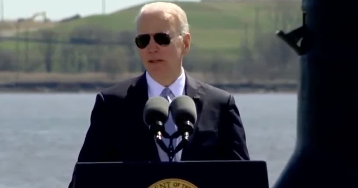 Biden Calls His Wife the Vice President While Saluting Submarine