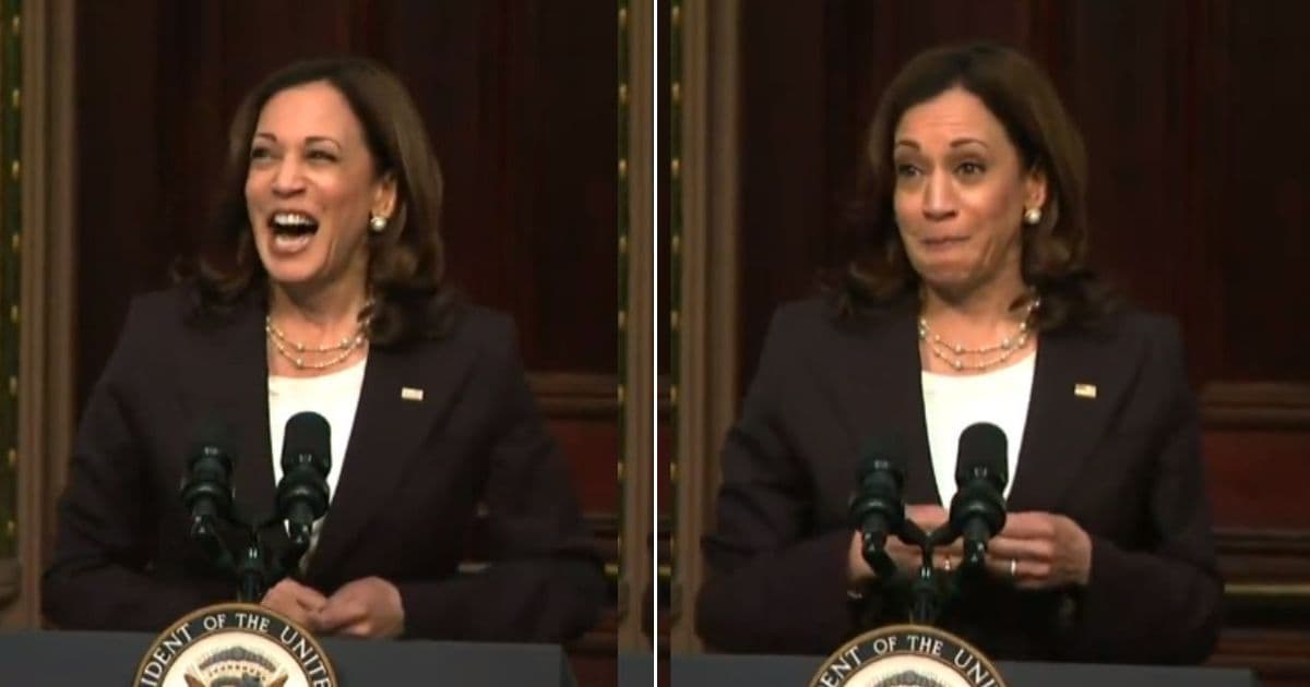 Kamala Can’t Help but Burst out Laughing During Speech About Droughts