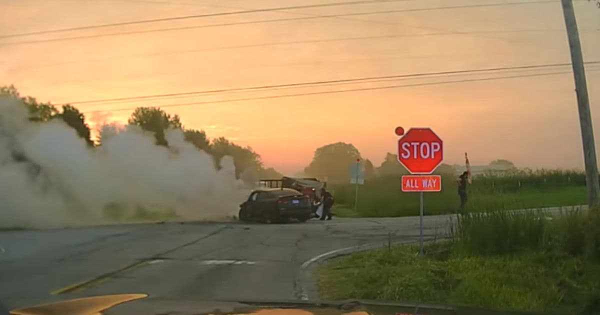 Officers in Illinois Save Driver and Passenger from Burning Car: 'Things Could Have Gone Much Worse'