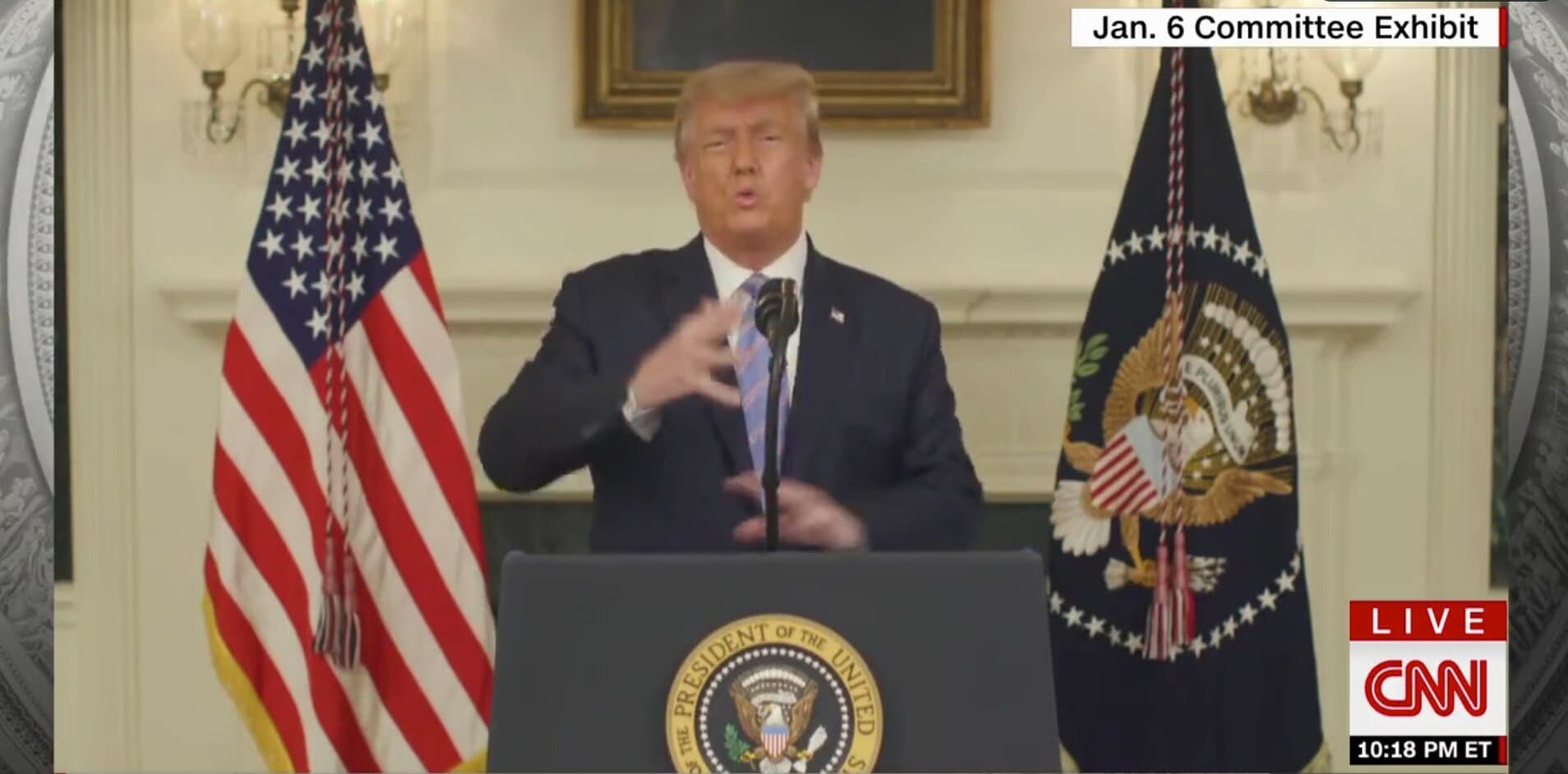 Watch: Jan. 6 Committee Plays Outtakes of Trumpās Jan. 7 Address to the Nation At Public Hearing
