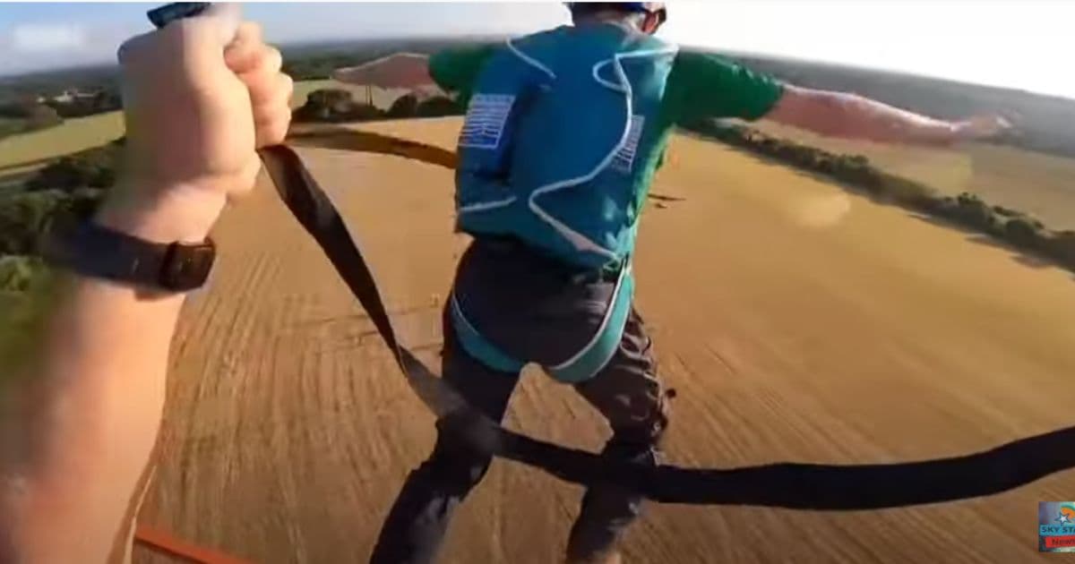 Just 85 Feet from Ground, Former Paratrooper Knew Just What to Do