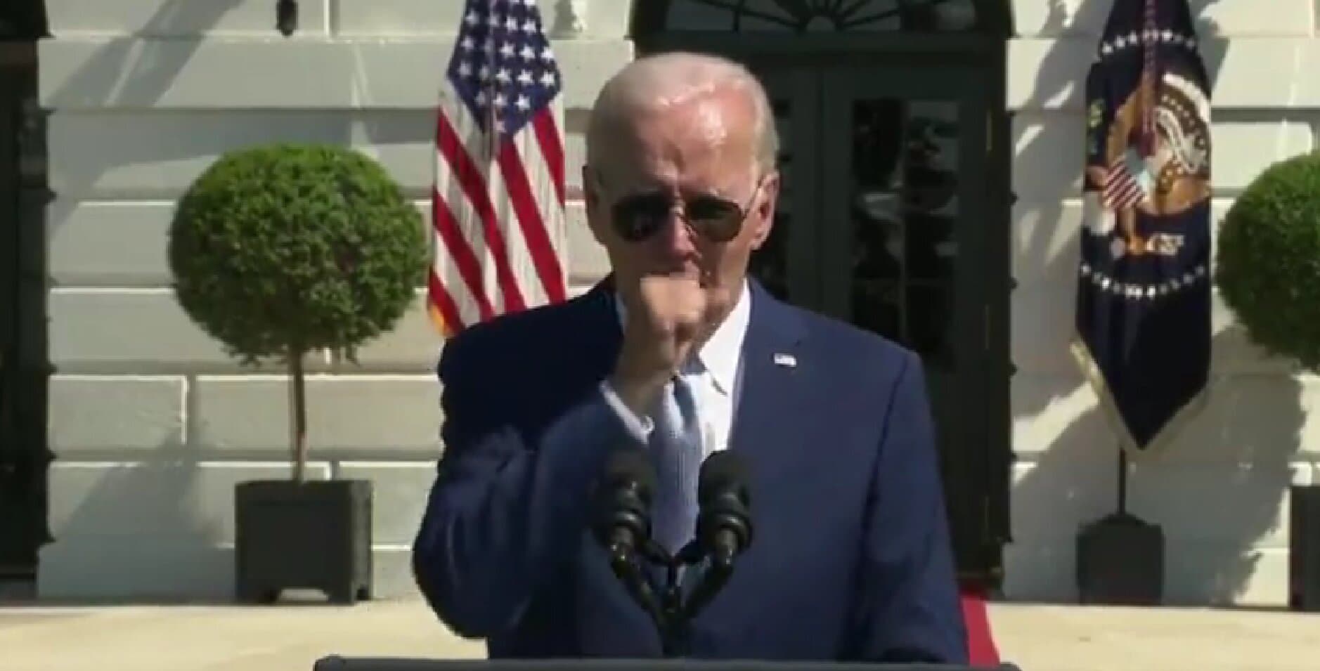 Biden Struggles to Get Through Speech After Coughing Repeatedly