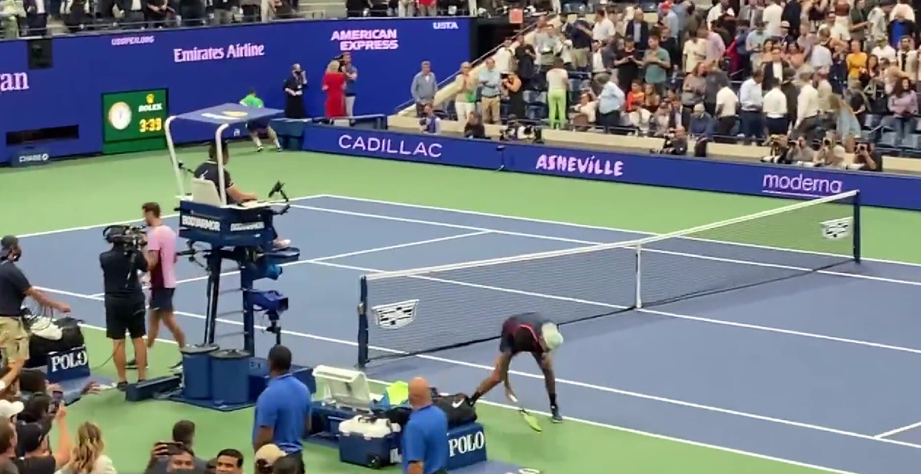 Player Finishes His US Open Match With a Meltdown