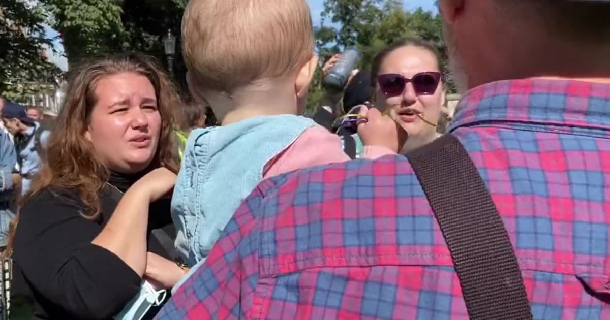 Pro-Trans Activists Aggressively Confront Man Holding Baby, Call Newborn 'Little Fascist'