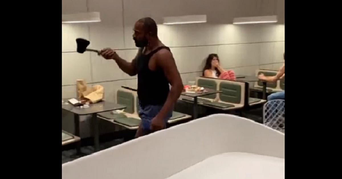 Watch: Hatchetman Terrorizes NYC McDonaldâs for 2 Grueling Minutes