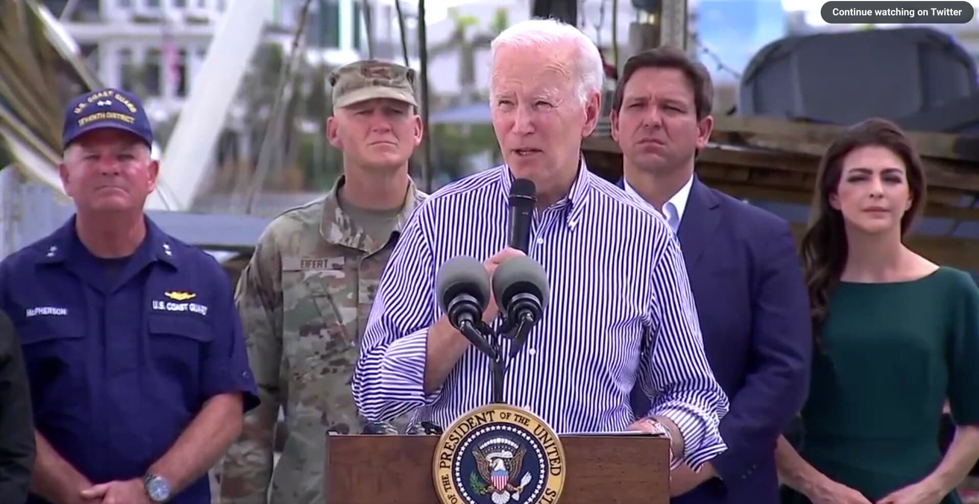 Biden Claims He Knows the Anxiety Floridians Are Facing From Hurricane Ian – Because of 2004 Lightning Strike