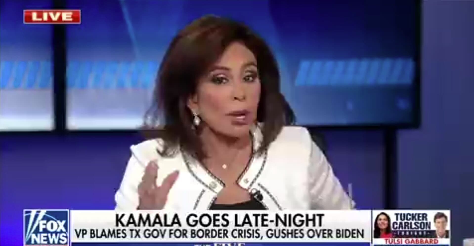 Judge Jeanine Torches Harris: ‘Everybody Knows Joe Is a Disaster and You’re a Disaster Too’