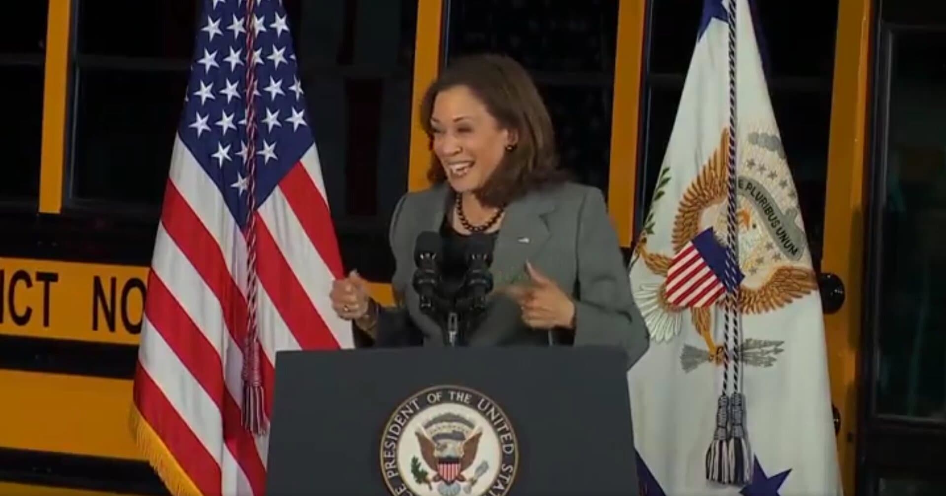 Harris Bizarrely Gushes About âThe Yellow School Busâ