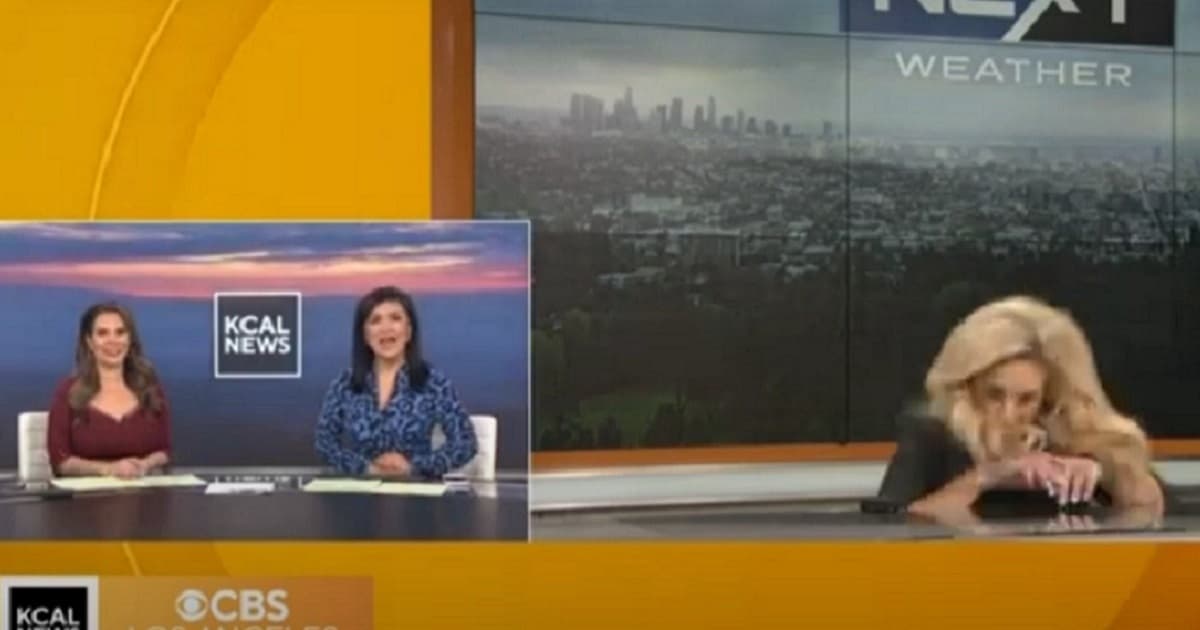 Video: Meteorologistās Eyes Cross, She Slumps, Then Breaks Desk as She Passes Out Live on Air