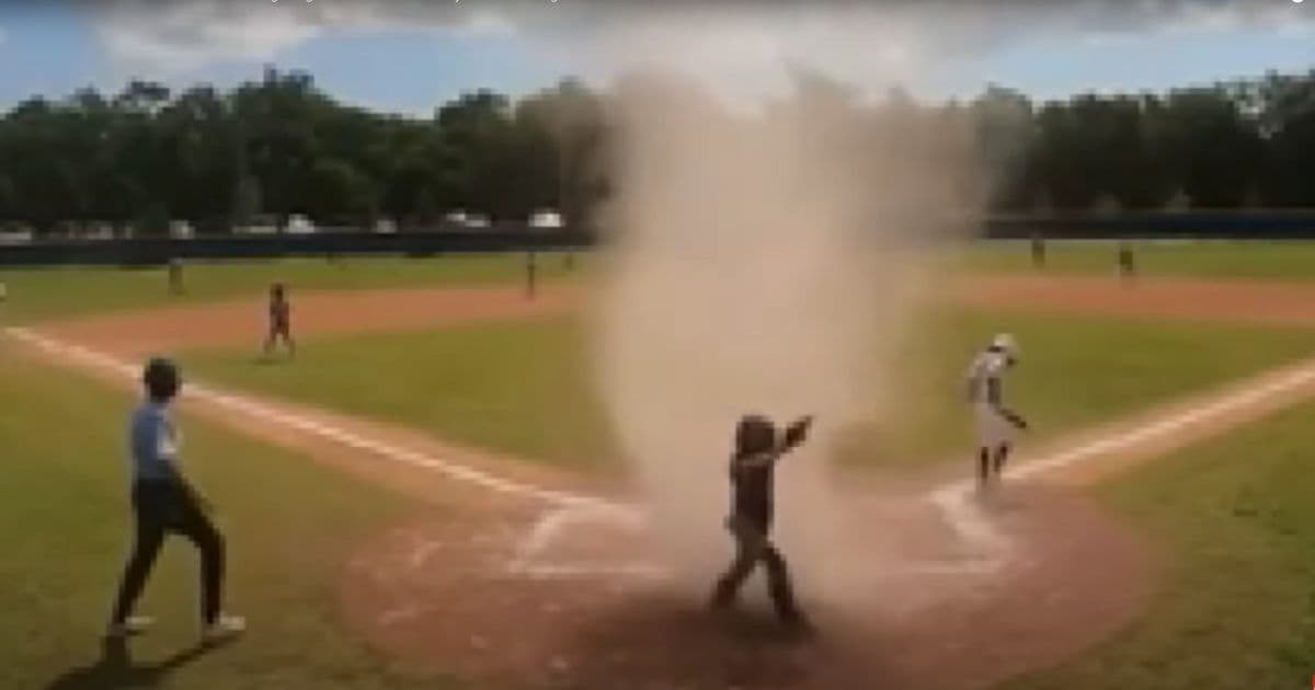 Dust Devil Halts Little League Baseball Game, But Then Teenage Umpire Steps Up and Saves the Day