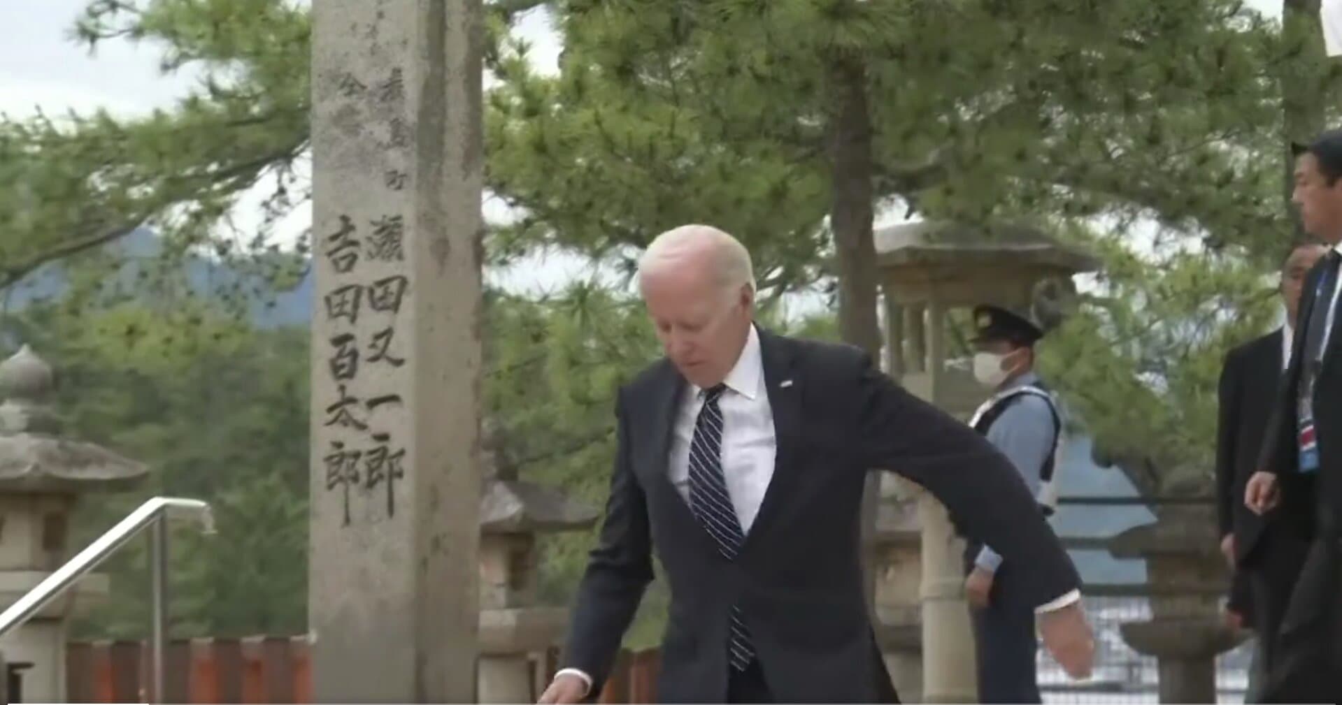 Video: Biden Nearly Falls Down Stairs in Japan