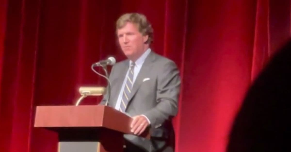 Videos from Tucker’s First Public Speech Since Fox Ouster Emerge: ‘Sounding Very Candidate-Like’