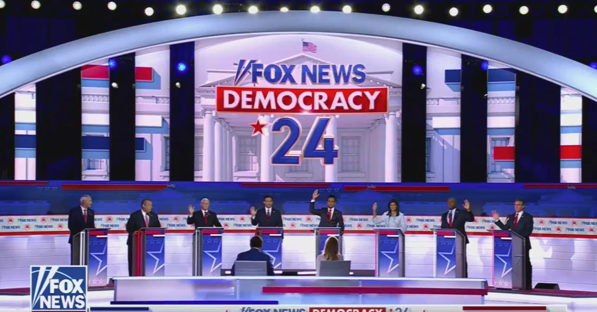 Watch: 6 out of 8 GOP Presidential Candidates Say They Would Support Trump if He Is Convicted
