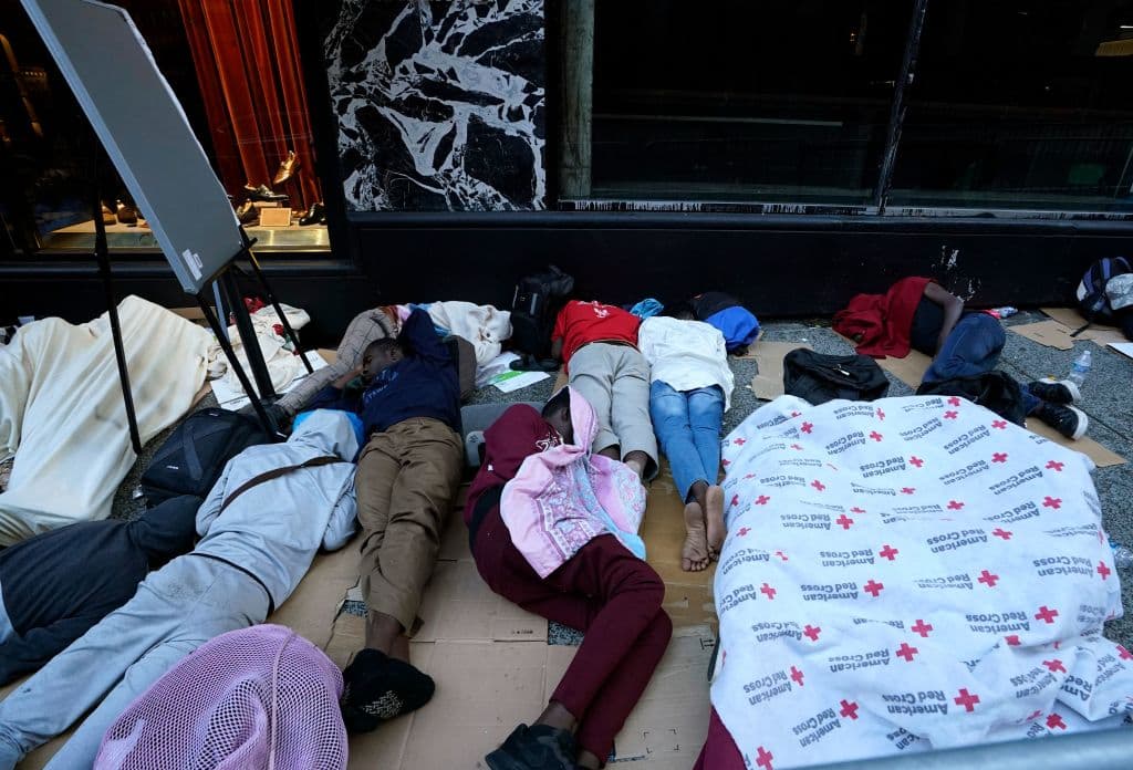 Illegal Immigrants Sleep on Floor of Overcrowded Roosevelt Hotel Bar In Wake of Eviction