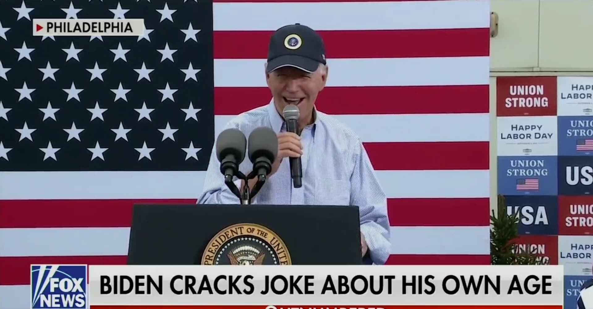 Watch: Biden Laughs When Audience Member Predicts He Has 10 Years Left to Live