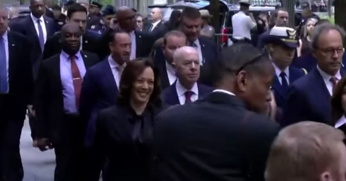 Kamala Harris Canāt Keep from Laughing at 9/11 Memorial