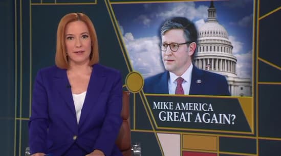 ‘Humblebrag’: Jen Psaki Mocks Speaker Mike Johnson for Sharing His Christian Faith