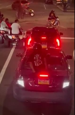 Philadelphia Motorcyclist Seen Kicking Back Windshield of Vehicle of Driver With Kids in Car