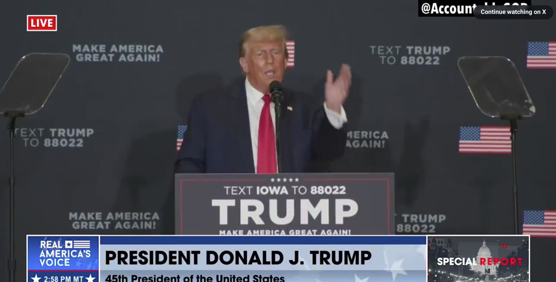 Watch: Trumpâs Speech on Israel Gets Interrupted by Flies