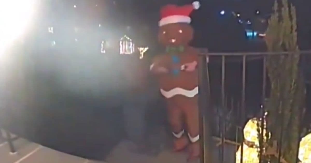 âGingerbread Manâ Seen Roaming City Streets, Security Cameras Catch Disturbing Move When He Reaches Home Doors