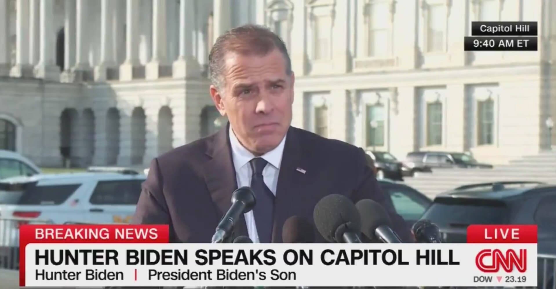 Hunter Biden Defies Deposition Subpoena, but Shows Up Outside Capitol to Blast GOP
