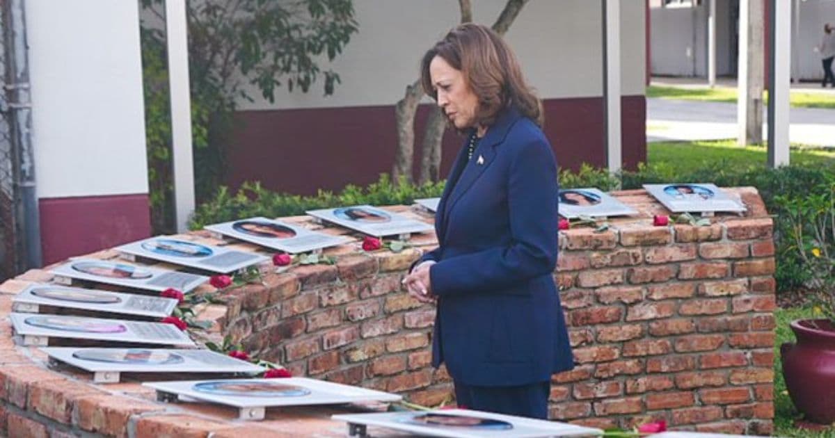 Kamala Harris Poses at School Shooting Memorial to Push Gun Control â Then Victimâs Dad Calls Her Out