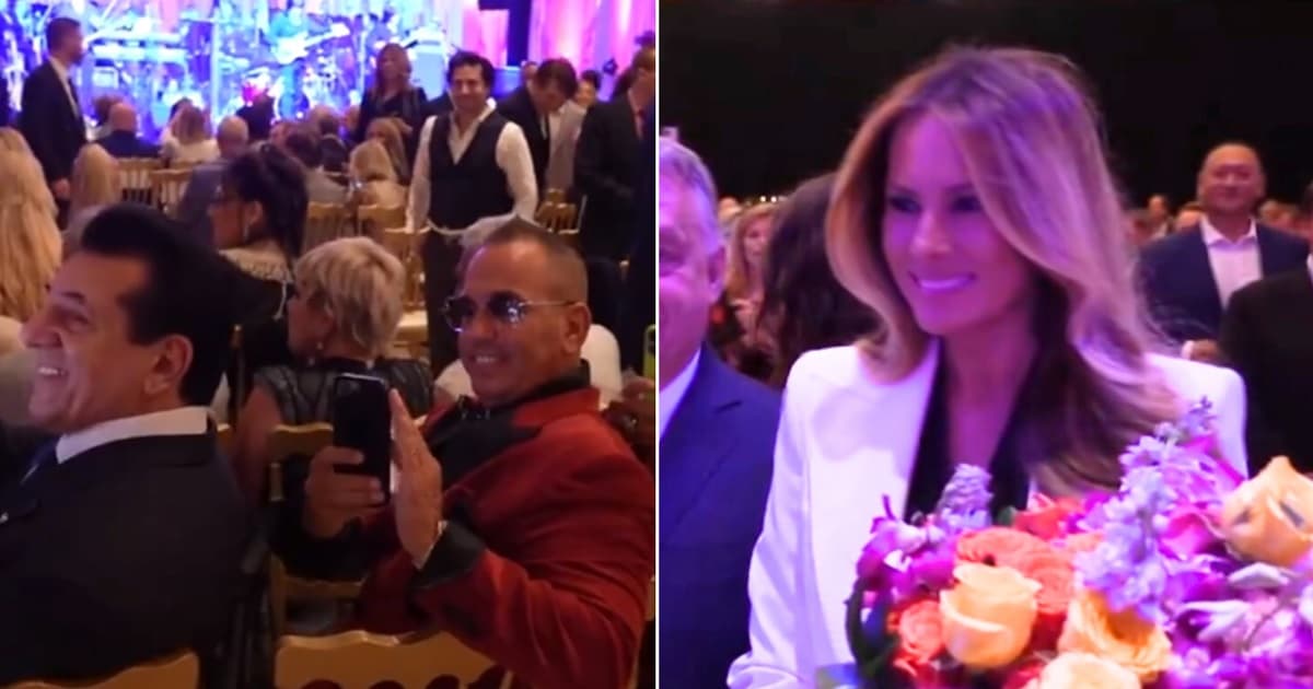 Watch: Melania Drops Jaws in Gorgeous White Pantsuit, Serenaded with âPretty Womanâ as She Walks into Room