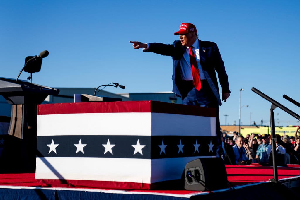Watch: Trump Stares Down Heckler, Tells Him to ‘Go Home to Mom’ as He Gets Drowned Out by ‘USA’ Chant