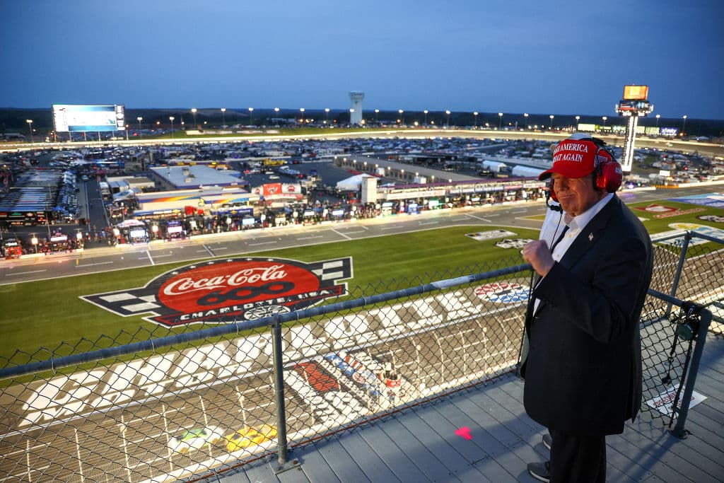 Trump Gets Heroās Greeting at NASCAR Race in Swing State North Carolina