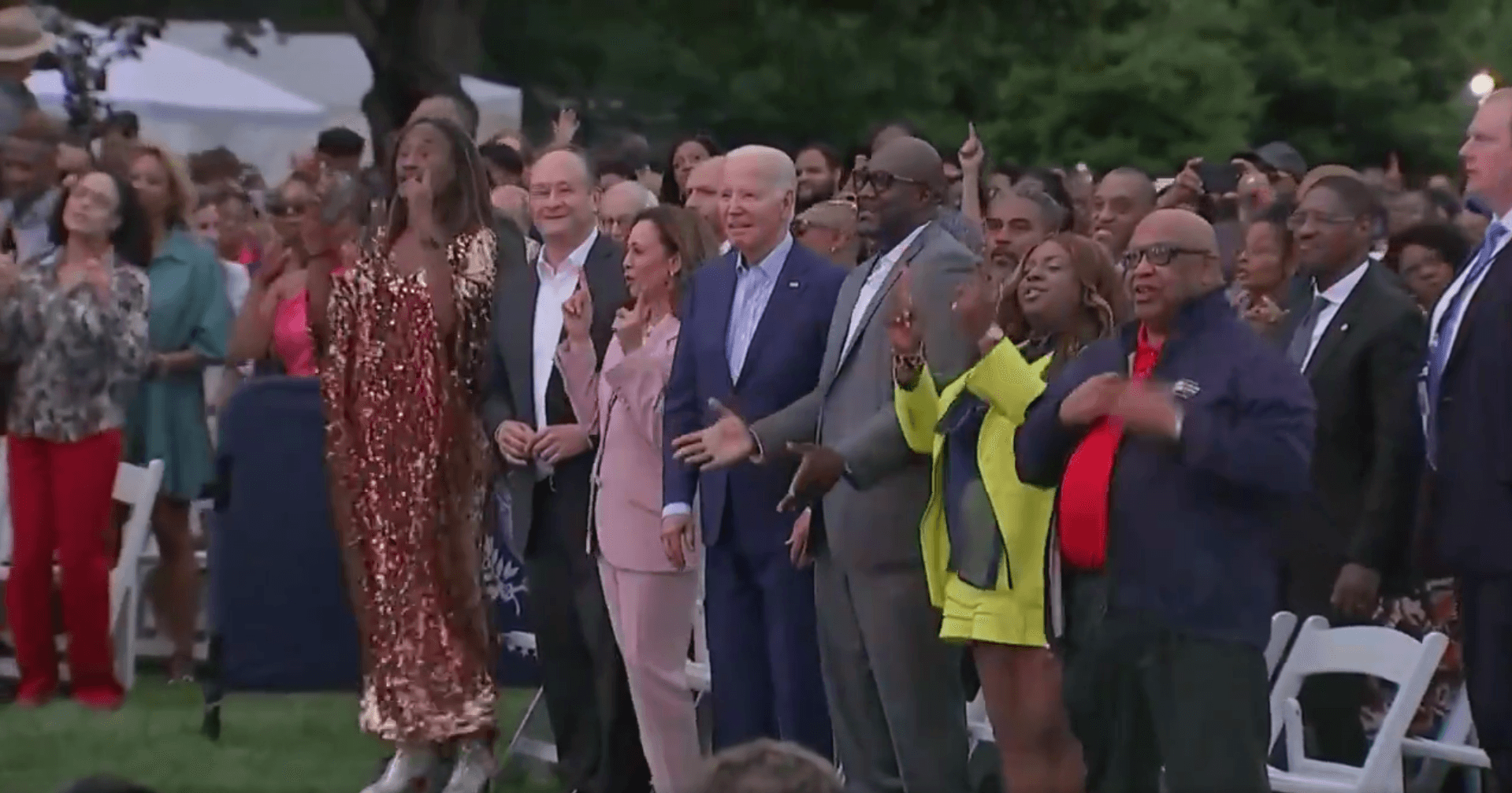 Biden Sparks Concern After Seeming to Freeze at White House Juneteenth Concert