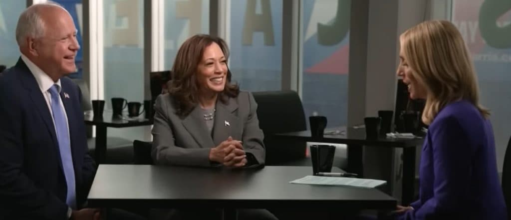 CNN Puts Live Banner On Pre-Recorded Harris-Walz Interview