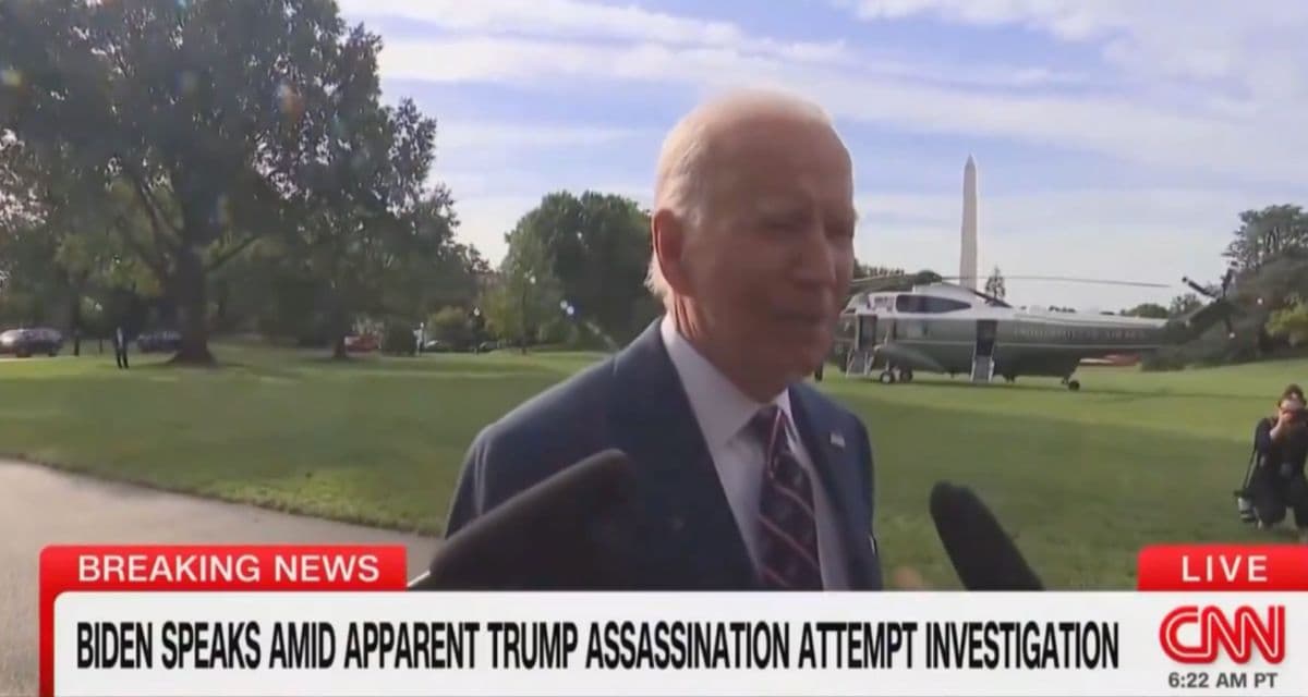 Watch: Biden Reacts to Latest Apparent Assassination Attempt on Trump