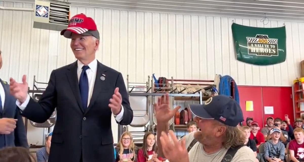 Biden Wears a Trump Hat – the White House Claims It Was a ‘Gesture’ of ‘Unity’