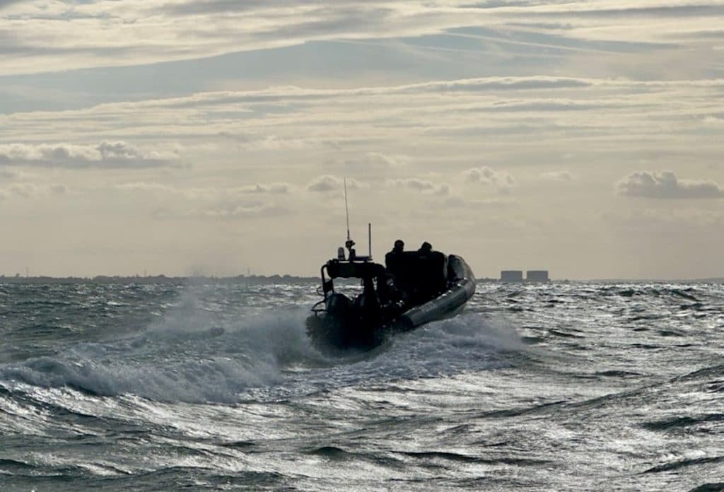 Moment Police Save Stranded Couple On Yacht During Storm Off Essex Coast
