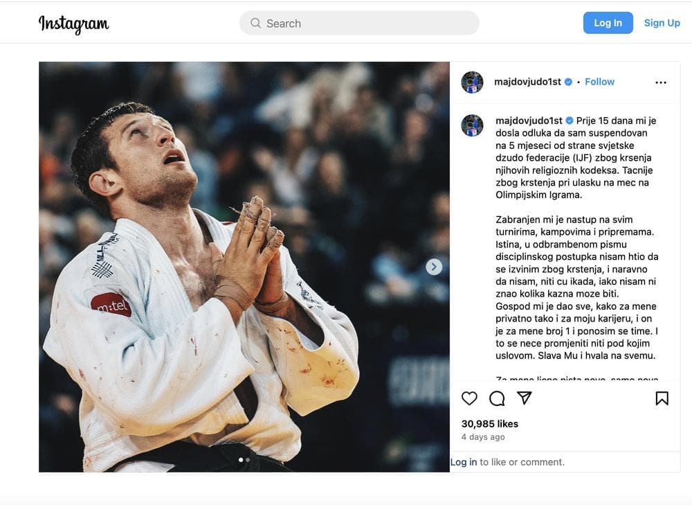 Serbian Judo Star Banned For Religious Gesture At Paris Olympicsâ
â