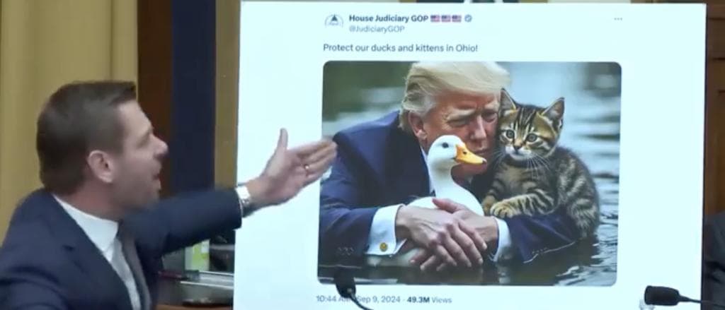 âWhat In The Hell Is This?â: Eric Swalwell Has Total Meltdown Over Donald Trump Cat Meme
