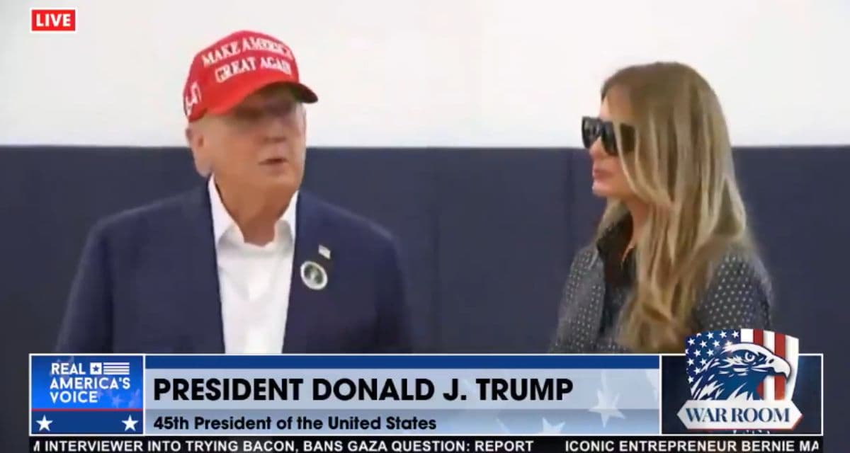 Trump Speaks to Reporters After Casting Ballot, Predicts âVery Big Victoryâ