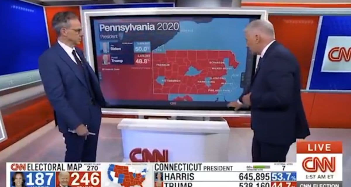 ‘Holy Smokes!’: Jake Tapper Shocked Seeing Harris Failed to Outperform Biden in a Single State