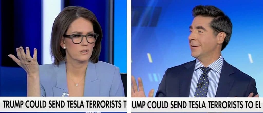‘Tell Your People To Stop Firebombing’ Tesla Facilities, Fox Host Tells Democratic Strategist