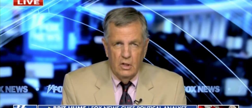 Brit Hume Says Heās Mystified Why Democrats Attack Trump āOn An Issue In Which Heās Clearly Succeedingā