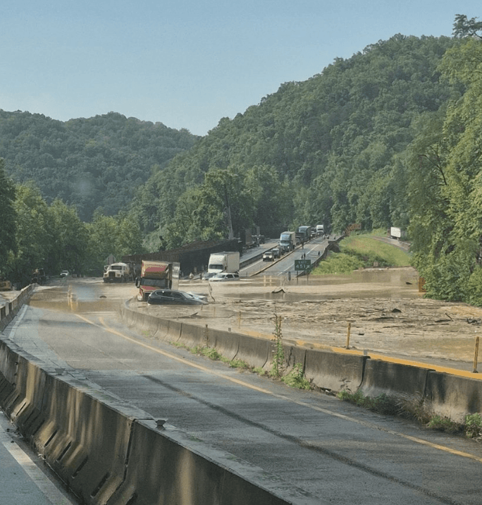 I-40 Closes In Smoky Mountains After Flooding And Rock Slides Cause Heavy Damage