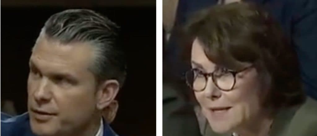 Jacky Rosen Gets Visibly Irked After Pete Hegseth Informs Her She Ran Out Of Time