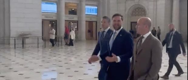 Watch As JD Vance, Pete Hegseth Stroll Through Major Landmark To See See How Trumpās DC Crime Crackdown Is Going